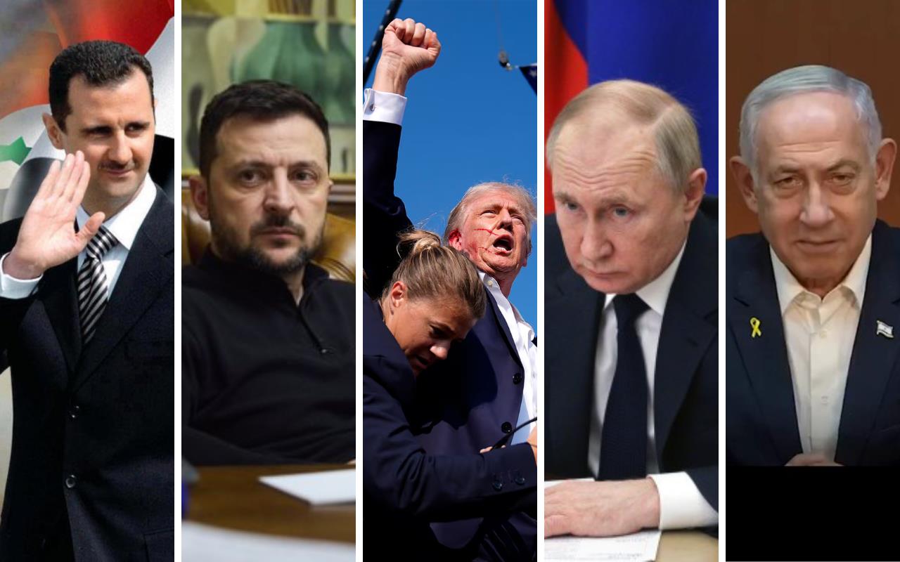 Hechos como la guerra Rusia-Ucrania, el magnicidio contra Trump y el conflicto en Siria son eventos que impresionaron al mundo en 2024. Foto: Canva