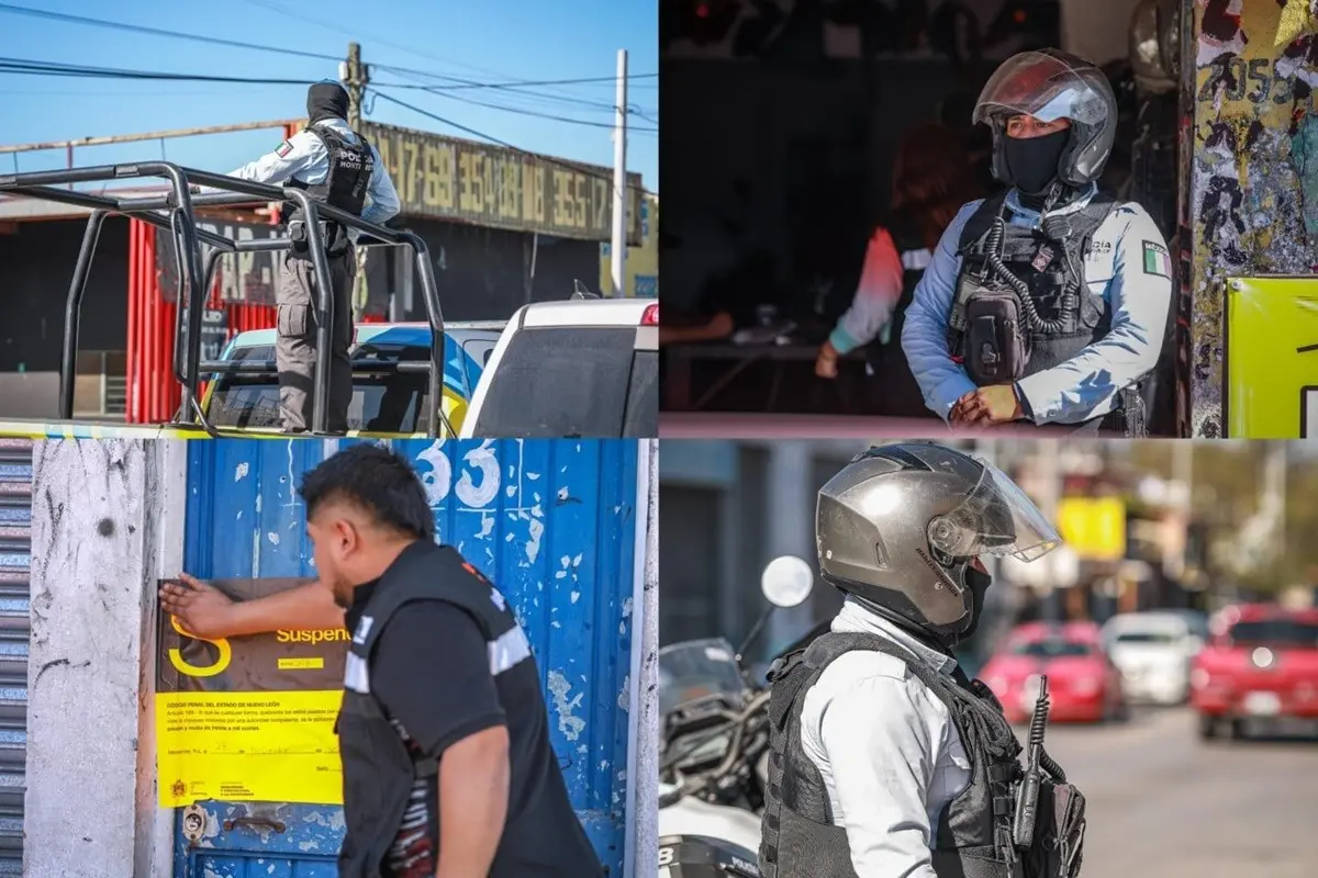 Clausuran negocios de autopartes en Pablo A de la Garza y detienen a 18