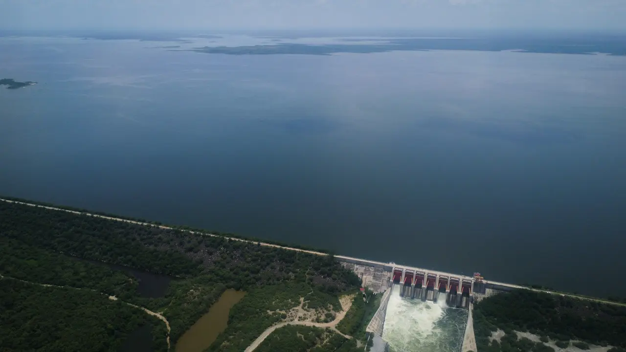 Presa El Cuchillo llena al 100% al cierre del 2024. Foto: Facebook Agua y Drenaje de Monterrey.