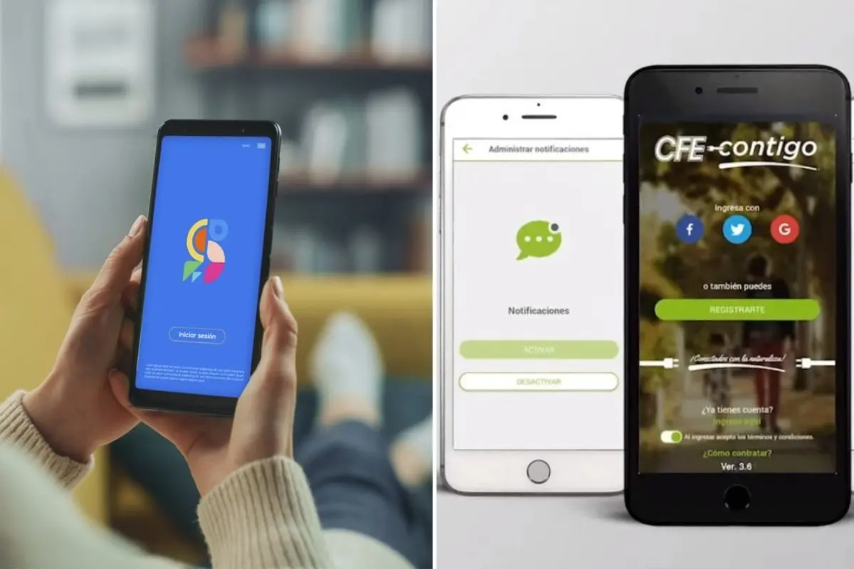 Apps para pagar servicios. Fotos de Agua de Saltillo y CFE.
