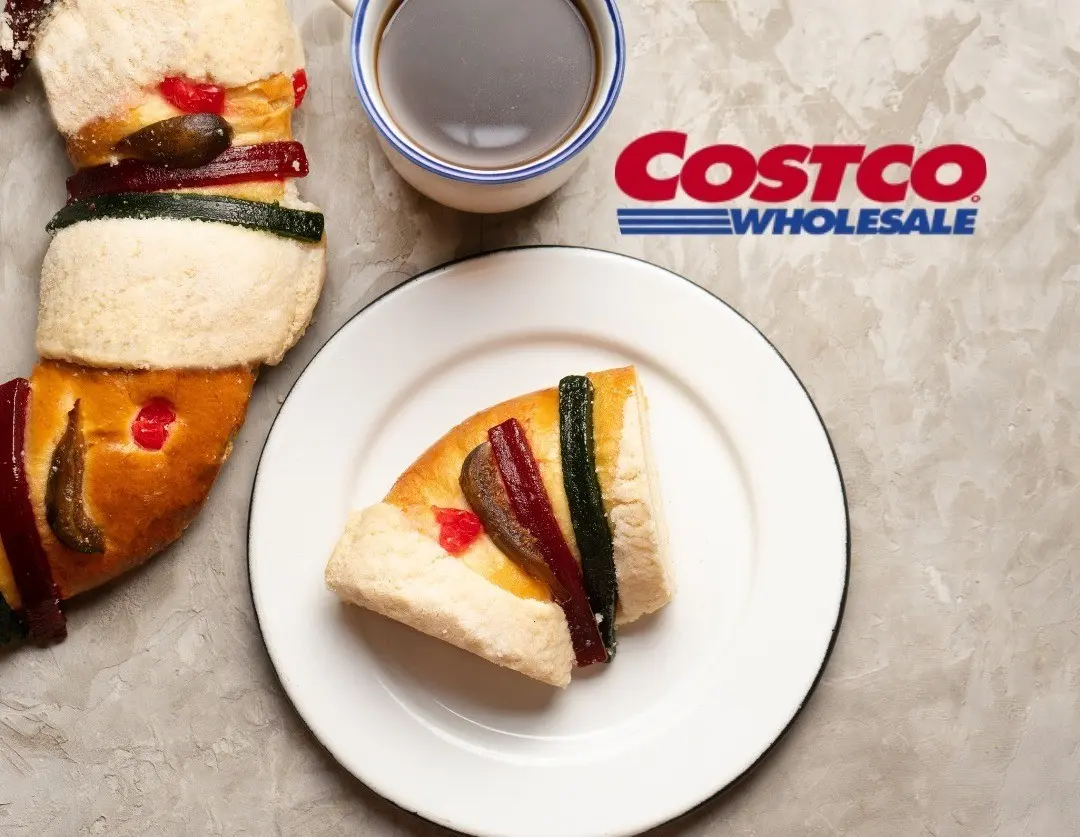 Pedazo de la Rosca de Reyes de la que se vende en Costco. Foto: Canva/Costco.