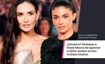 ¿Desaire? Señalan a Demi Moore de ignorar a Kylie Jenner en los Golden Globes