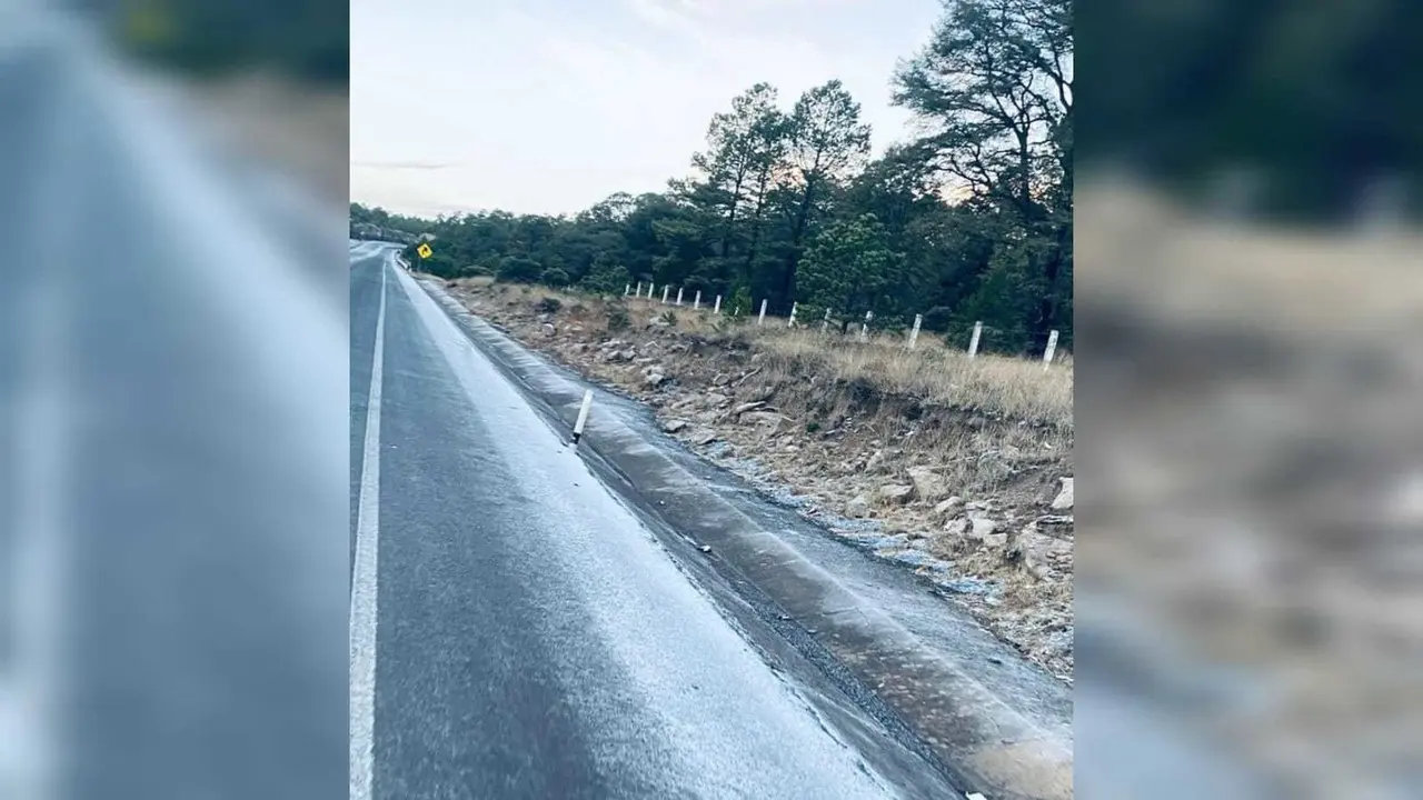 FOTOS | Tormenta Invernal congela tramos de la Supercarretera Durango - Mazatlán
