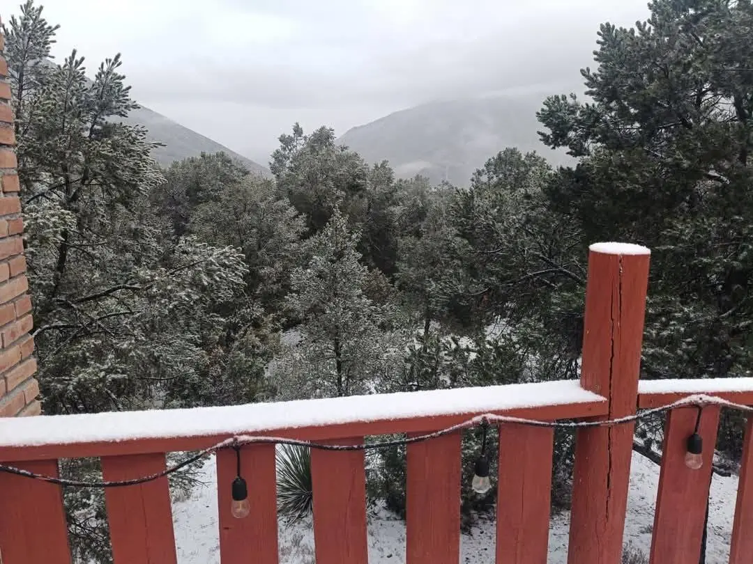 Nieve en Arteaga. Foto de Dennise Gutiérrez.