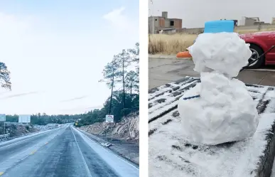 Nevada en Durango: cierran Supercarretera a Mazatlán por nieve y hielo