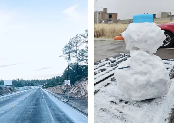 Nevada en Durango: cierran Supercarretera a Mazatlán por nieve y hielo