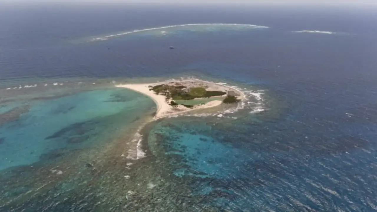 Vista aérea de Cayo Arenas del Banco de Campeche en el Golfo de México. Créditos:  Oceana / Cuauhtémoc Moreno.