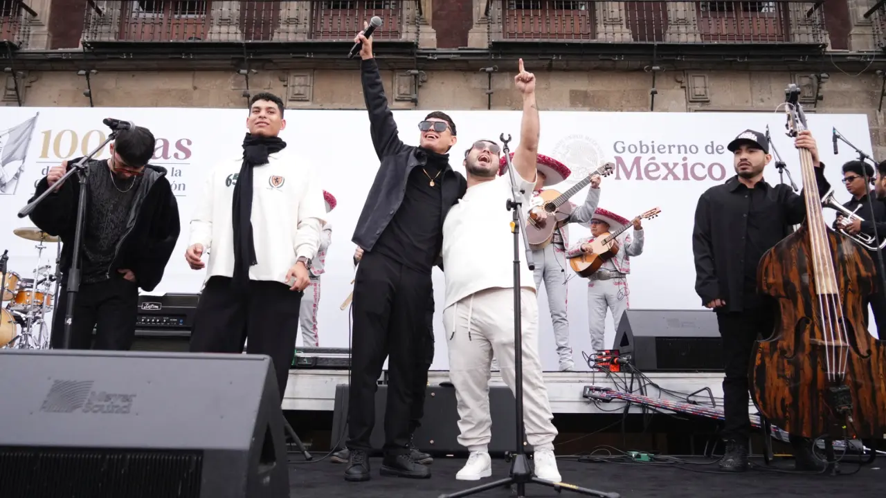 El Colectivo Legado de Grandeza se presentó por segunda ocasión ante el pueblo mexicano con su Himno Migrante. Créditos: POSTA México.