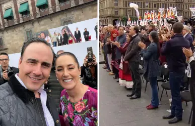 Manolo Jiménez, presente en el informe de los 100 días de Claudia Sheinbaum