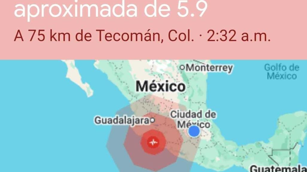 Sismo de 6.1 en Michoacán, activa alerta sísmica y se percibe en Edomex