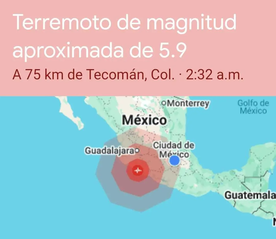 Sismo de 6.1 en Michoacán, activa alerta sísmica y se percibe en Edomex