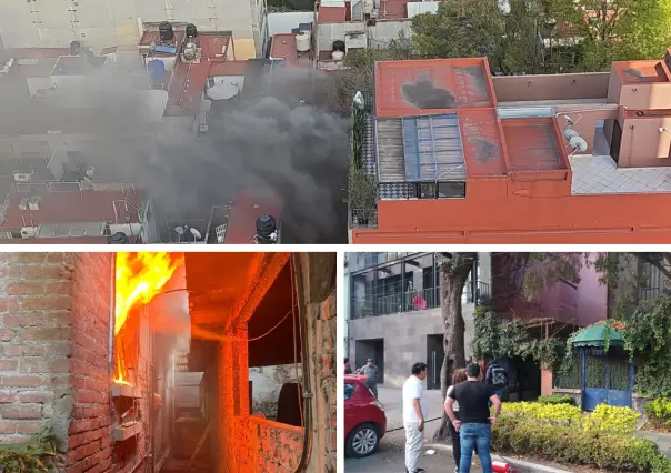 Incendio en vivienda de la Roma Norte deja una persona lesionada