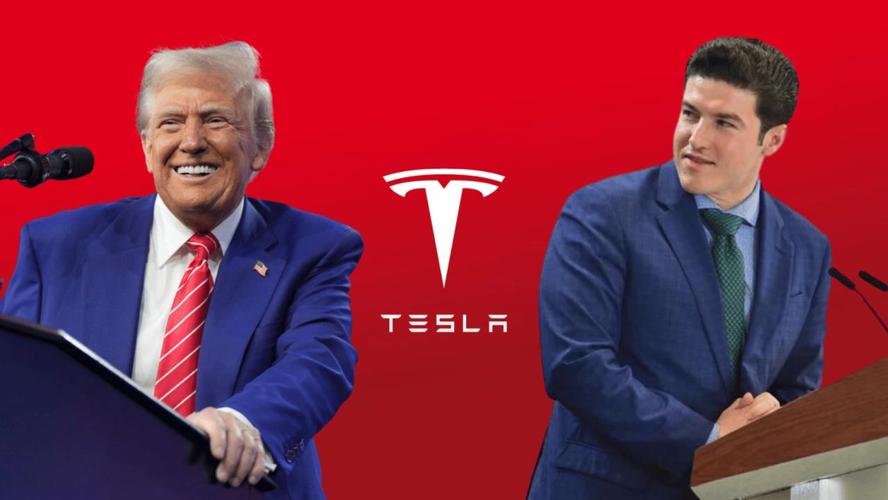 Tesla en Nuevo León se definirá tras investidura de Donald Trump. Foto: Tesla | Donald Trump | Samuel García.