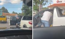 Captan agresión a un adulto mayor al interior de su camioneta en Mérida (VIDEO)