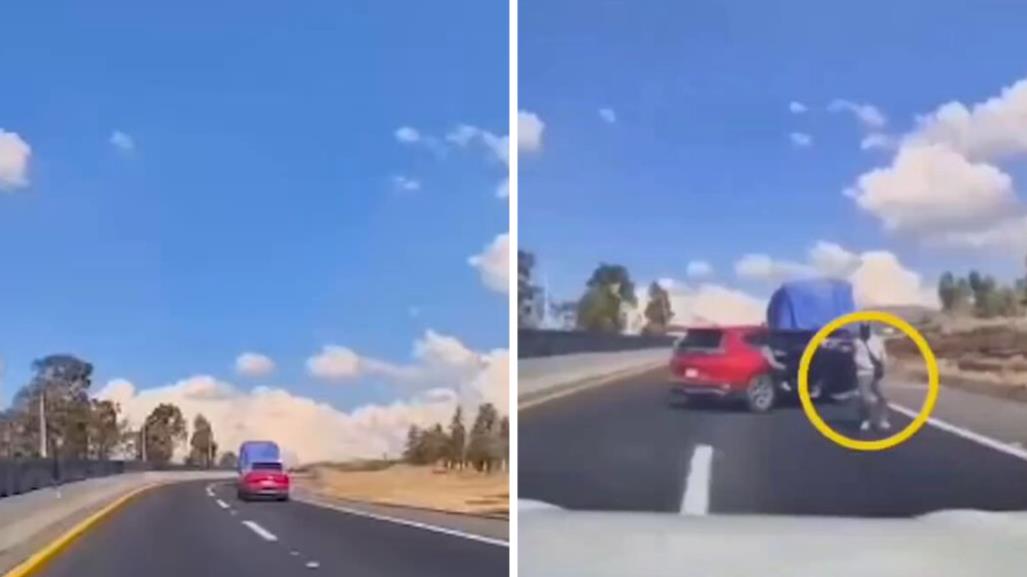 VIDEO | Así evita familia un asalto a mano armada en esta carretera federal