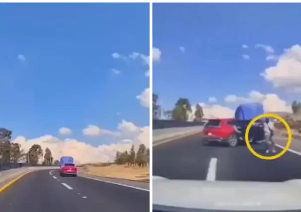 VIDEO | Así evita familia un asalto a mano armada en esta carretera federal