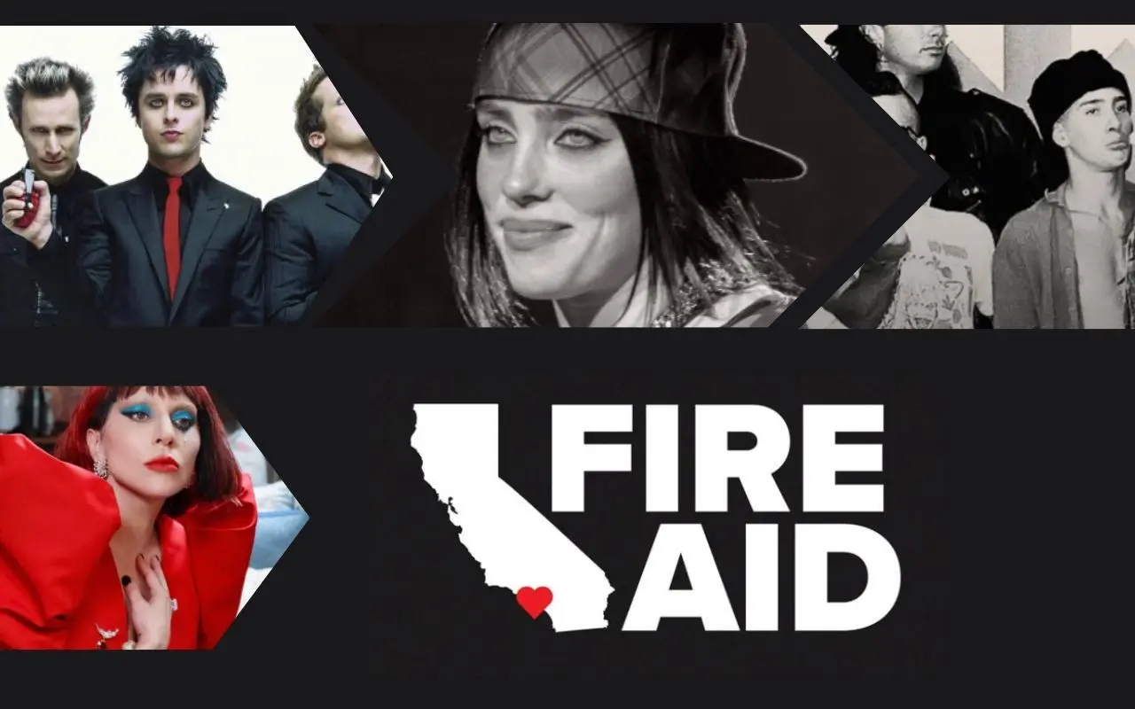 Green Day, Billie Eilish, Lady Gaga y Red Hot Chilli Pepers formaran parte del concierto a beneficio Fire Aid. FOTO: CANVA/IG: @greenday,@billieeilish,@chilipeppers, @ladygaga y @fireaid