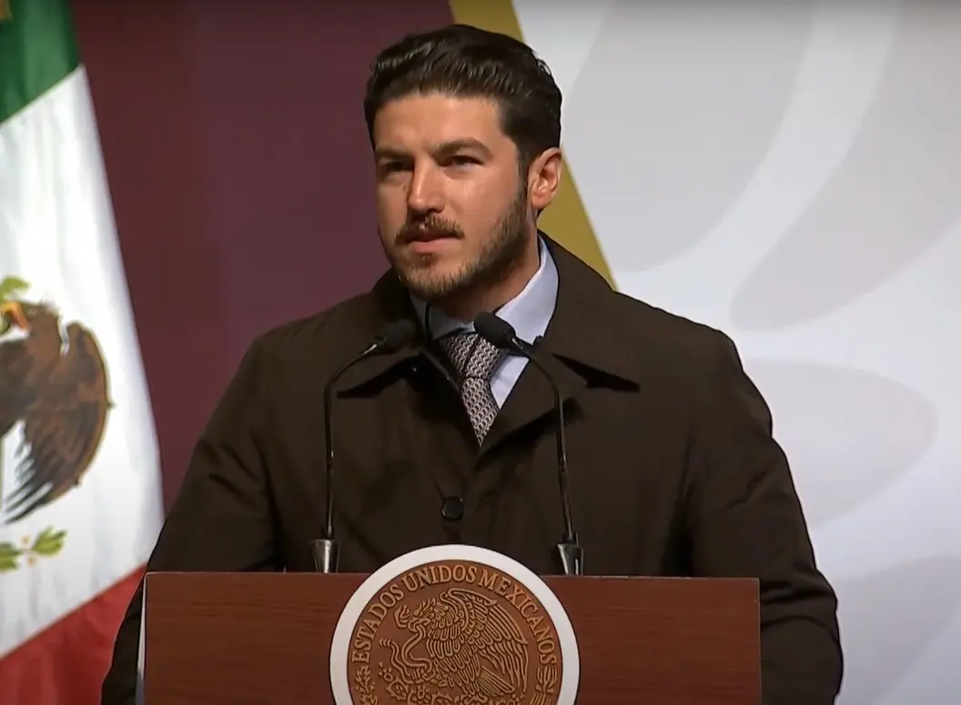 Samuel García durante su intervención para el “Encuentro Nacional Municipal”. Foto: Gobierno Federal.