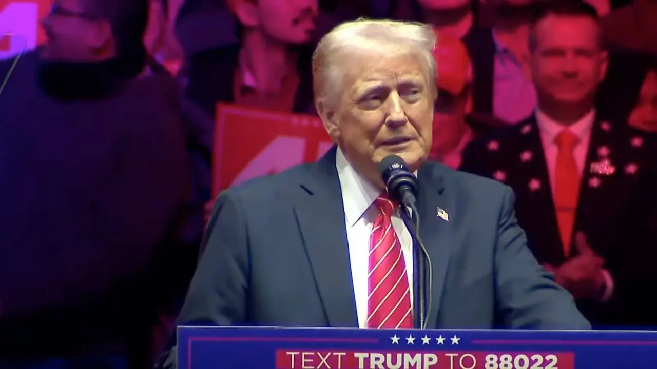 Donald Trump discurso en One Arena. Foto: Donald Trump