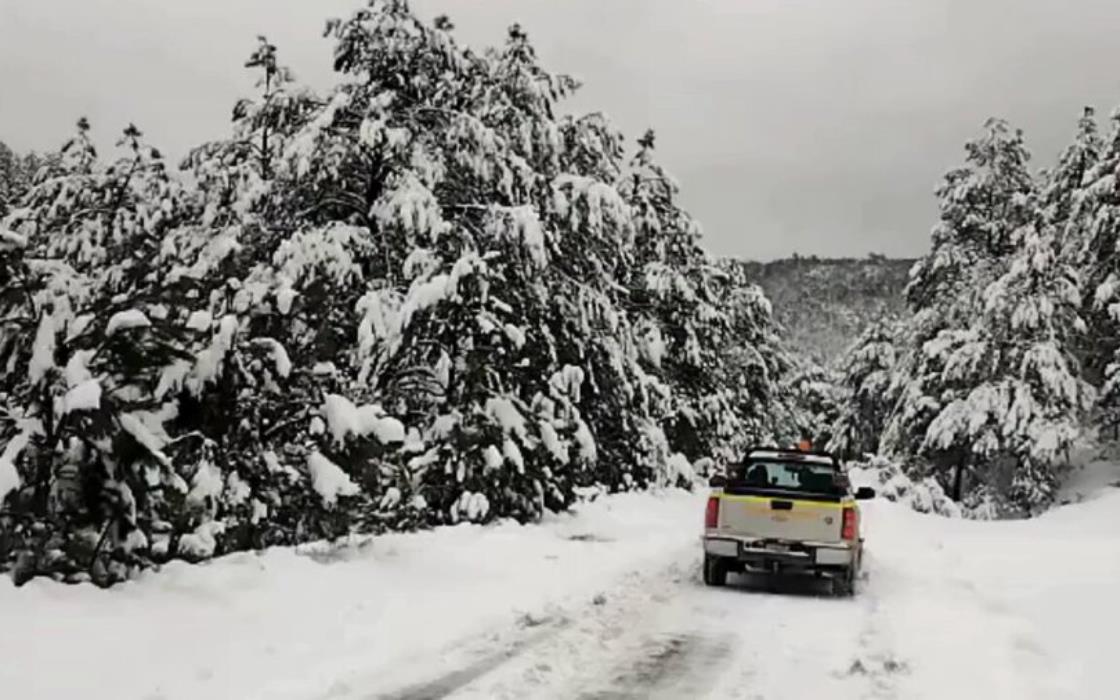 En Chihuahua reabren carreteras estatales tras intensas nevadas y frío extremo