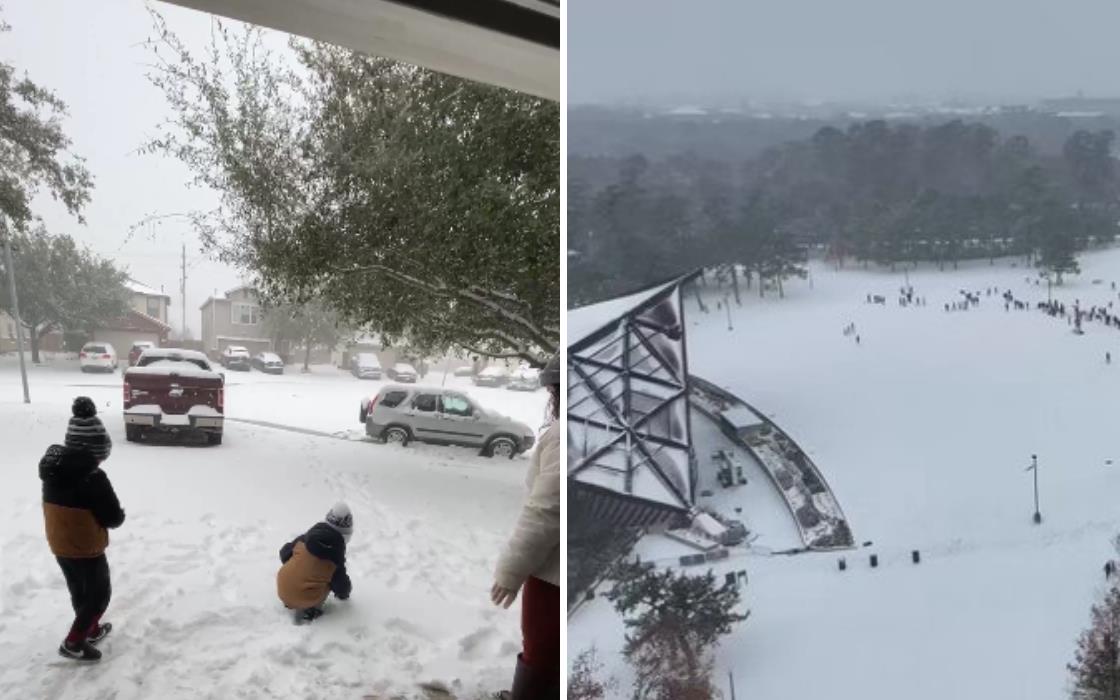 Las recientes nevadas en Houston sorprendieron dado que la ciudad no está acostumbrada a los fríos extremos. Foto: Captura