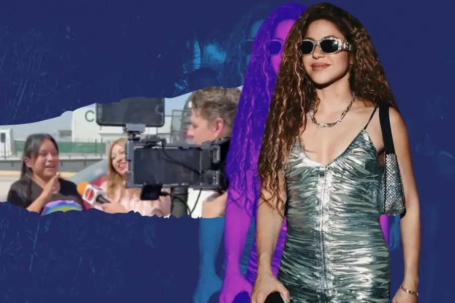 Varios fanáticos de Shakira esperan su llegada en el aeropuerto