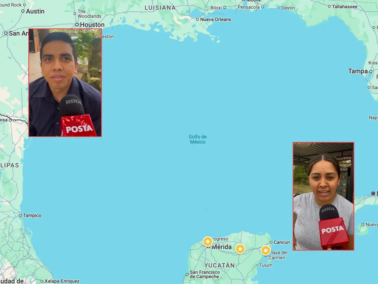 El anuncio del presidente Donald Trump de cambiarle el nombre al Golfo de México a generando diversas opiniones.- Fuente Canva, Google Maps y Daniel Rodríguez