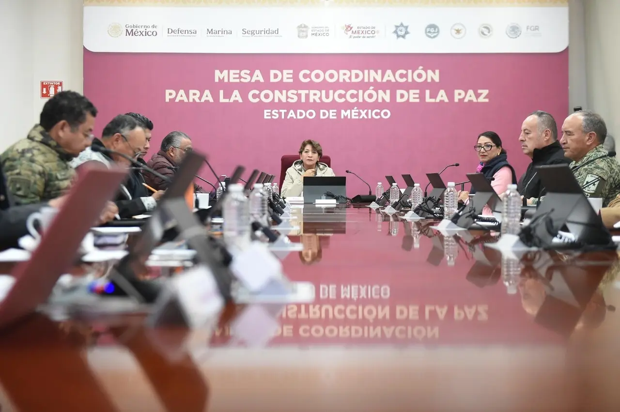 En la Mesa de Coordinación para la Construcción de la Paz dieron a conocer avances en seguridad del Estado de México. Imagen: GEM