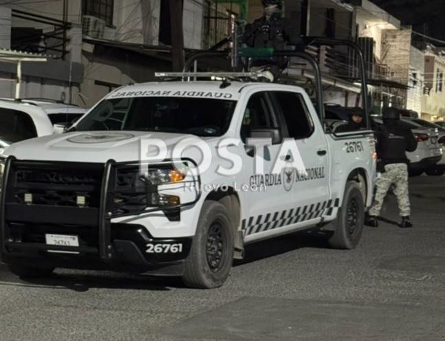 Elementos de la Guardia Nacional en la zona donde ocurrió la balacera. Foto: POSTA MX.