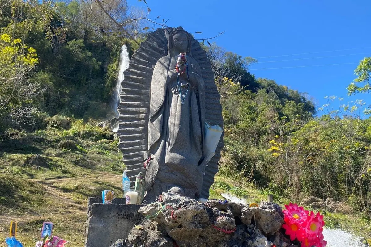 La virgen del Chorrito y su santuario se ubican en el municipio de Hidalgo, Tamaulipas. Foto: Sanju Pineda