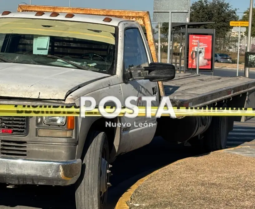 Camión que fue recuperado por parte de las autoridades de Guadalupe. Foto: POSTA MX.