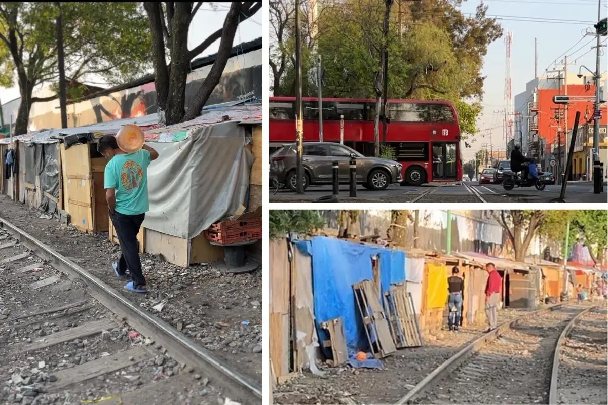 Campamento de migrantes en CDMX Foto: Omar Gomez.