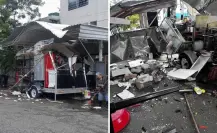 VIDEO | Puesto de tacos explota casi junto al IMSS del puerto de Veracruz