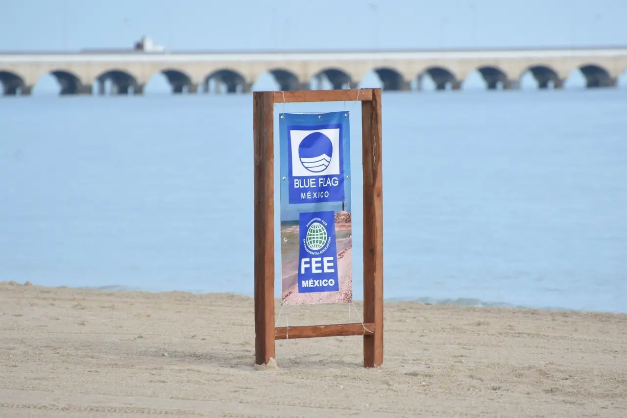 La playa de Progreso ha recibido por cinco veces consecutivas la distinción Blue Flag por parte de la Fundación para la Educación Ambiental.- Fuente Ayuntamiento de Progreso