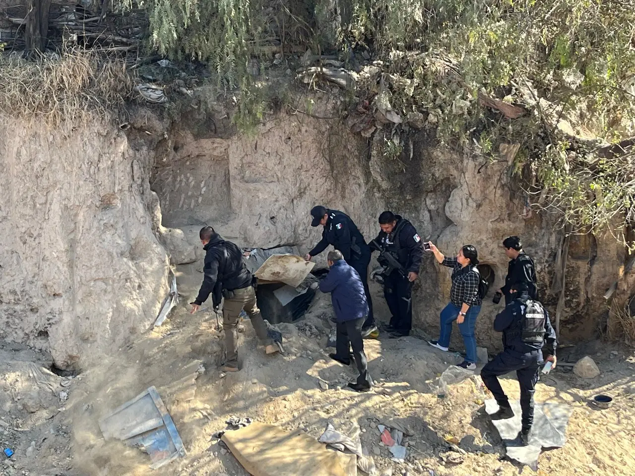 Las autoridades de Saltillo han realizado operativos en cuevas. (Fotografía: Policía Saltillo)