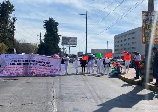 ISSEMYM no paga: trabajadores protestan en Toluca arman bloqueo kilométrico