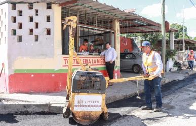 El programa de bacheo mejora la calidad de vida de los vecinos del sur de Mérida