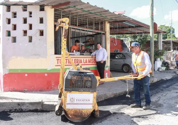 El programa de bacheo mejora la calidad de vida de los vecinos del sur de Mérida