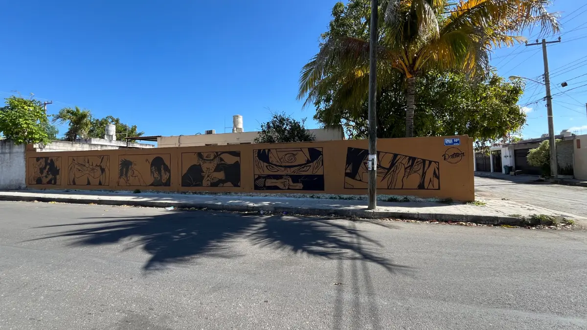 Este mural ha dejado a los vecinos con un buen sabor de boca Foto: Daniel Rodríguez