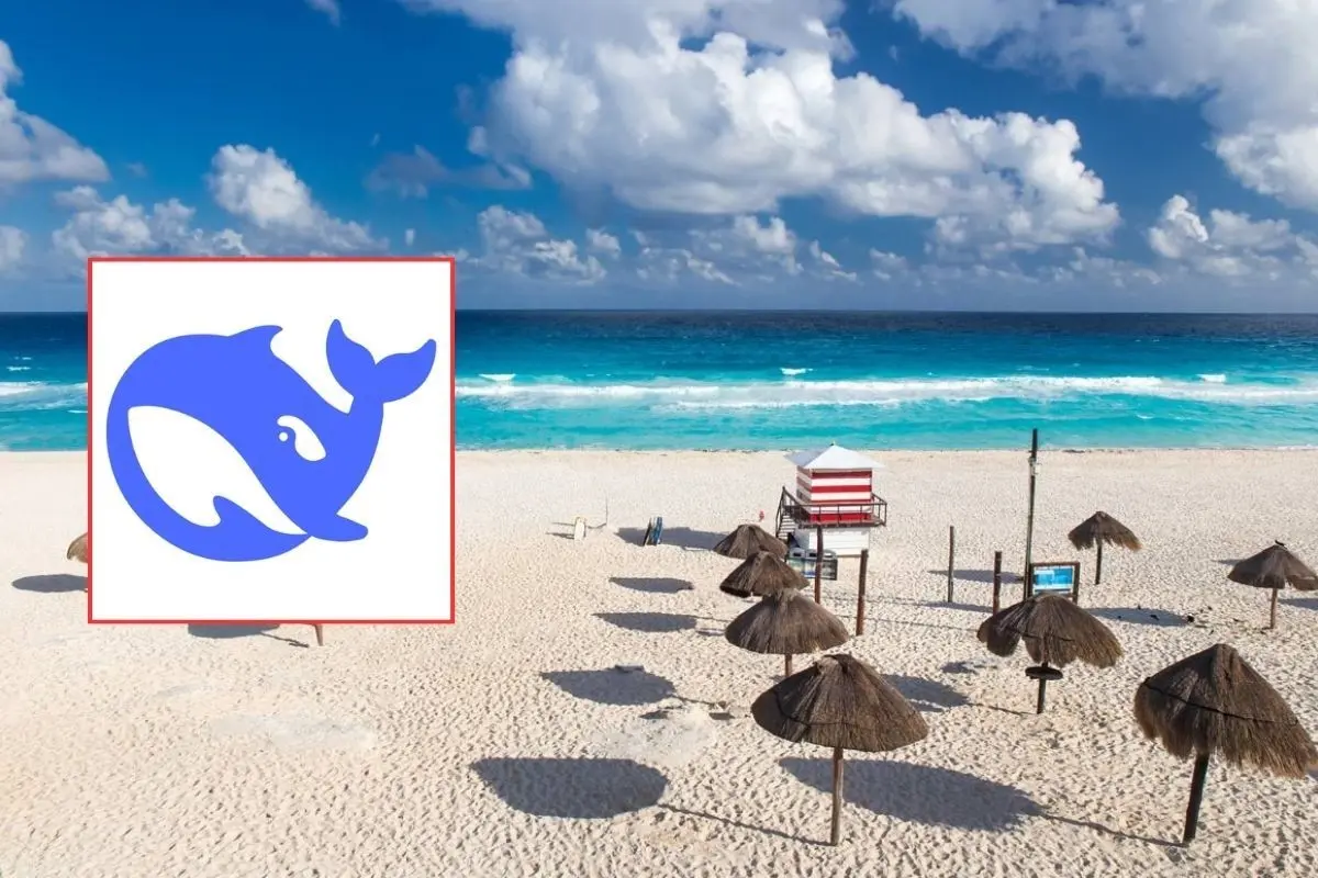 La plataforma china de Inteligencia Artificial DeepSeek realizó un análisis para determinar cuál es la playa más bonita de Cancún.- Fuente DeepSeek y @MiCancun