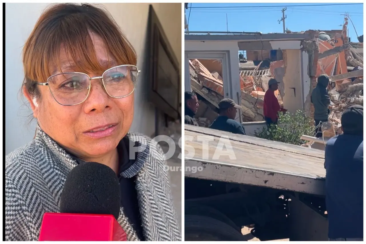 La señora Juana estaba trabajando cuando explotó su vivienda. Foto: Jesús Carrillo.