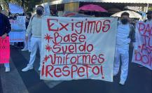 Trabajadores de la salud bloquean Tlalpan, exigen basificación prometida