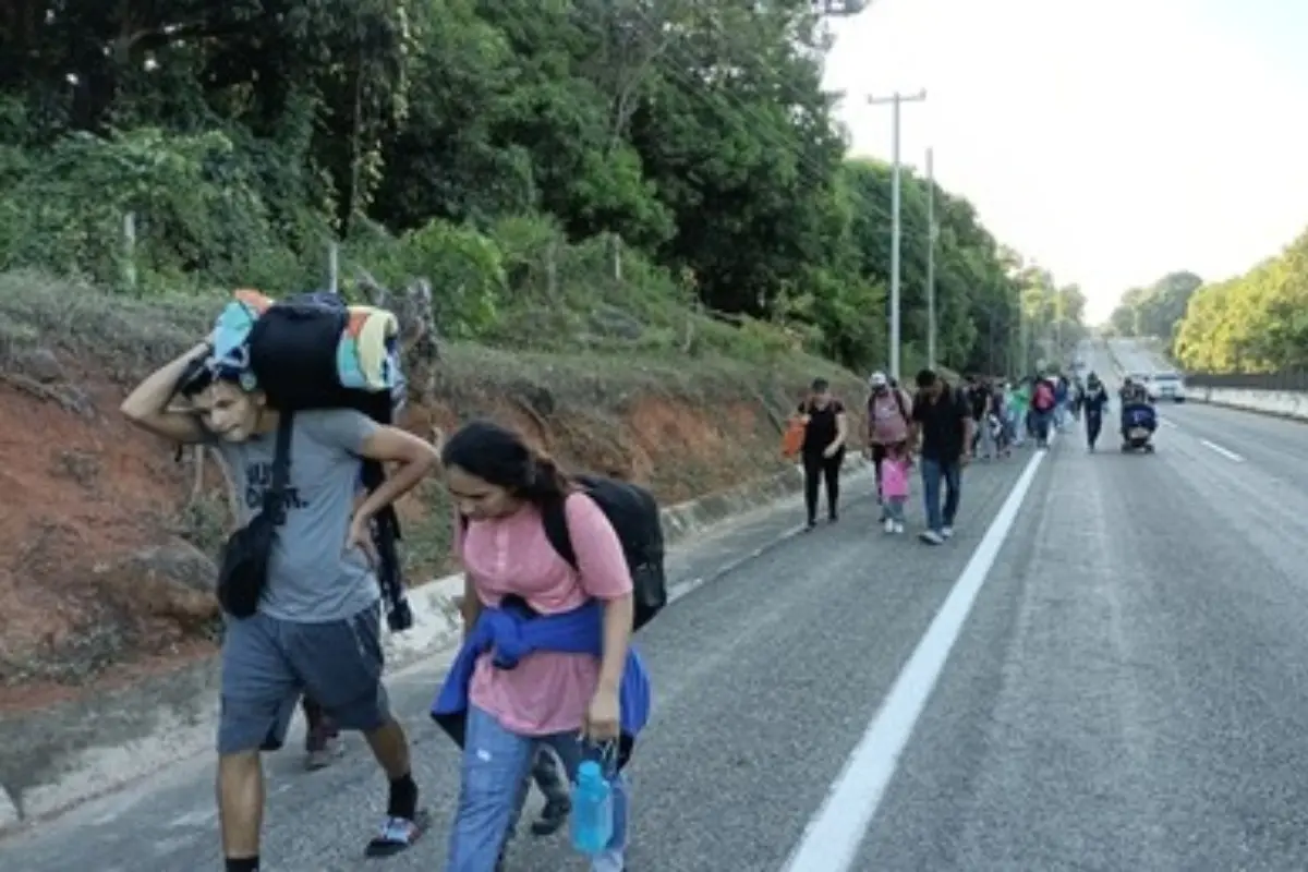 Caravana migrante Foto: René Arauxo