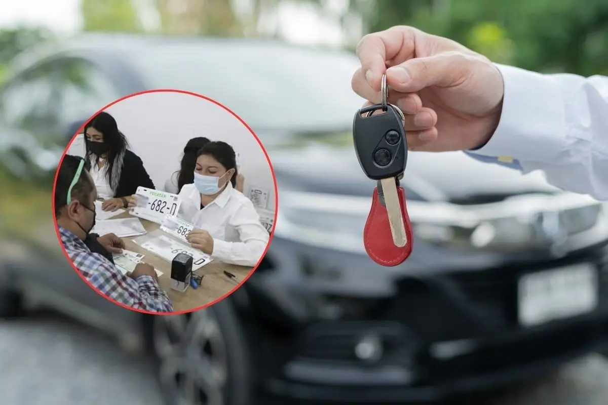 Hay agencias que entregan los autos nuevos ya con las placas y la tarjeta de circulación, lo que evita que el cliente realice el trámite.- Fuente SSP y Canva