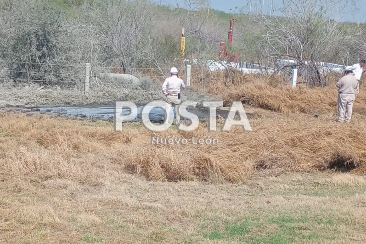 Supuesto derrame en el kilómetro 167 de la carretera a Reynosa/Foto: Ray Elizalde