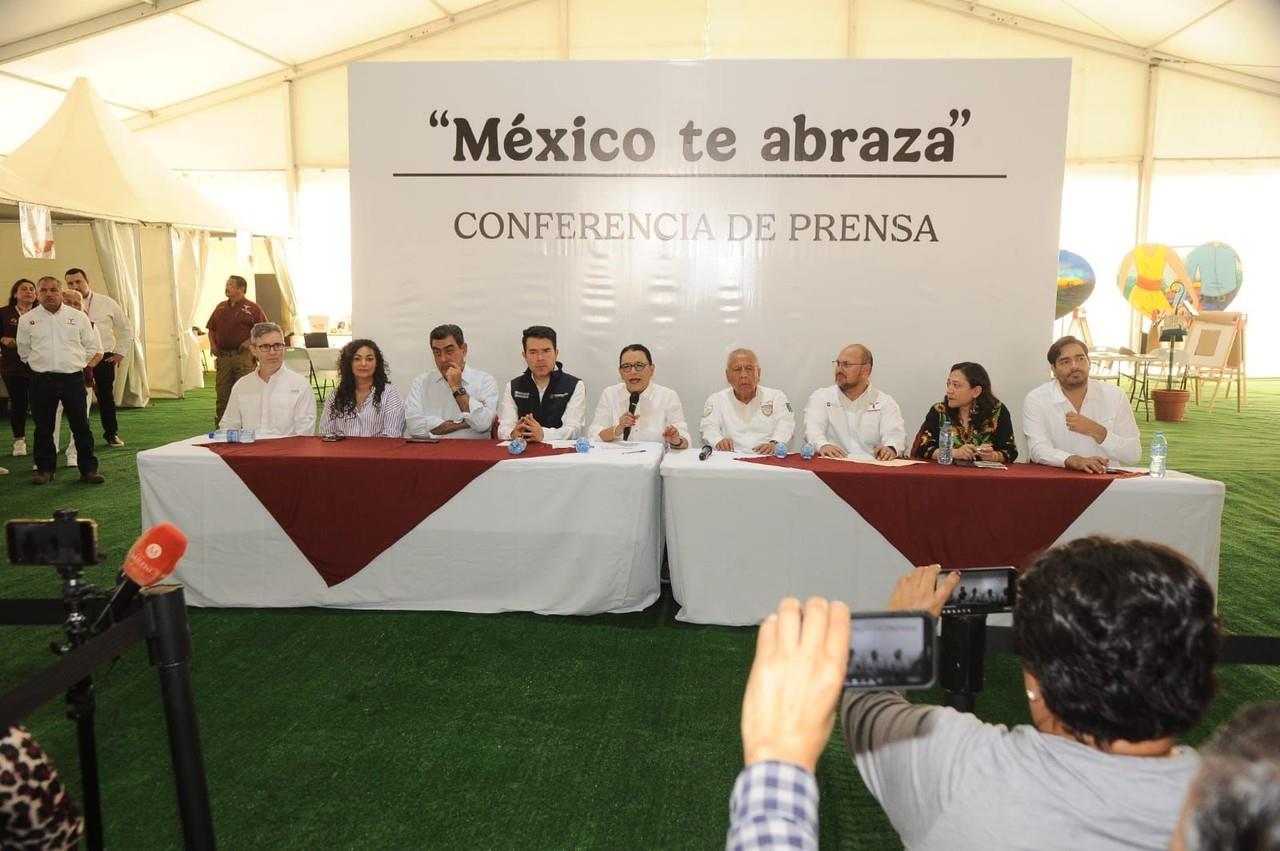 Reynosa lleva ayuda a migrantes con programa México Te Abraza. Foto: Rosa Icela Rodríguez