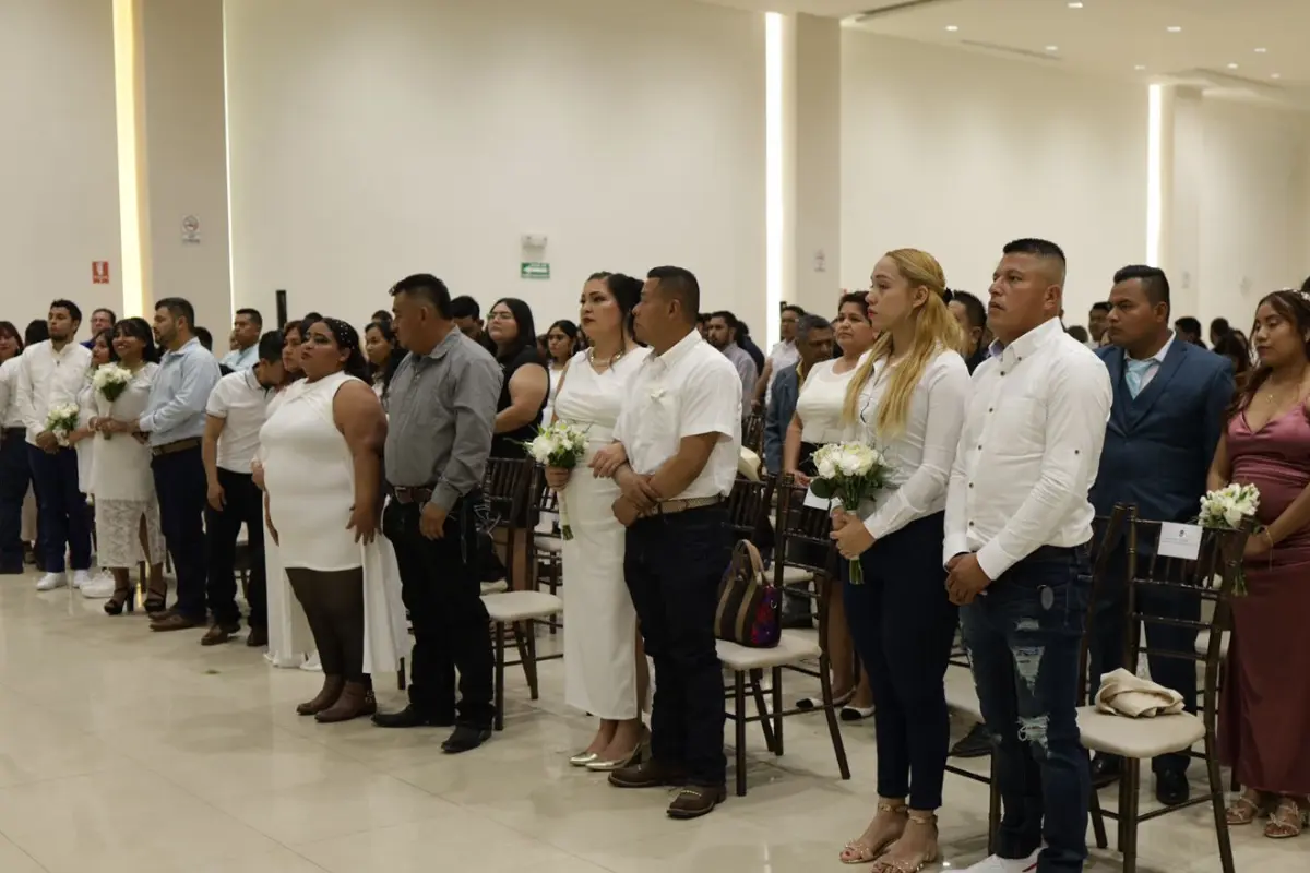 108 parejas decidieron formalizar su relación/Foto: Azael Valdés