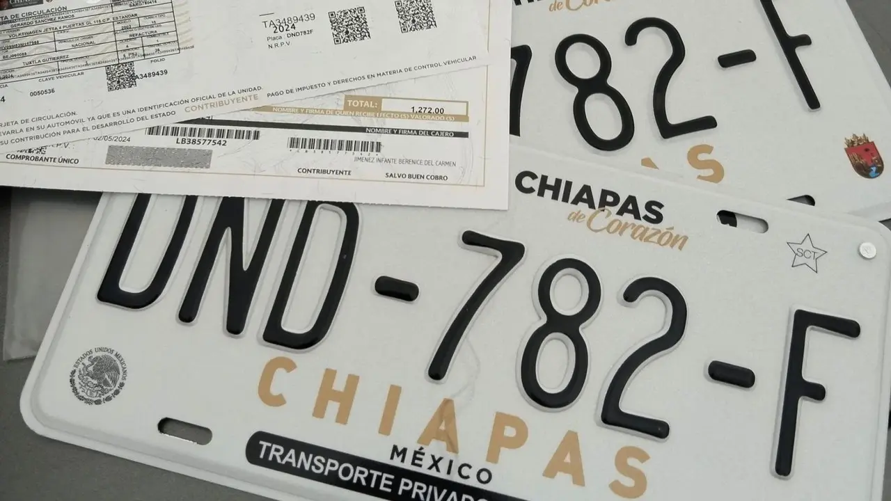 Placas vehiculares en Chiapas: ¿Qué tipo descuentos hay en febrero? Foto: Archivo