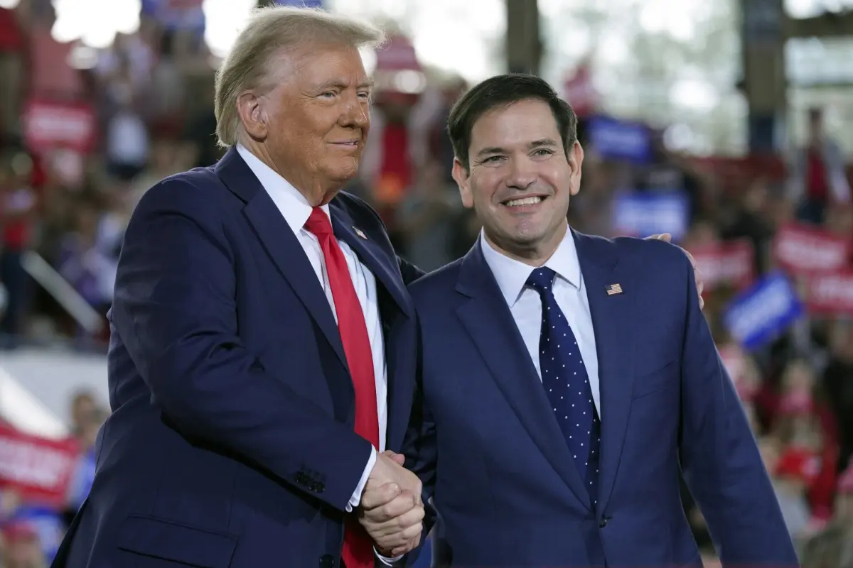 Marco Rubio y Donald Trump. Créditos: X (@nicksortor).