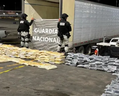 Decomisan media tonelada de droga en frontera de México y Estados Unidos